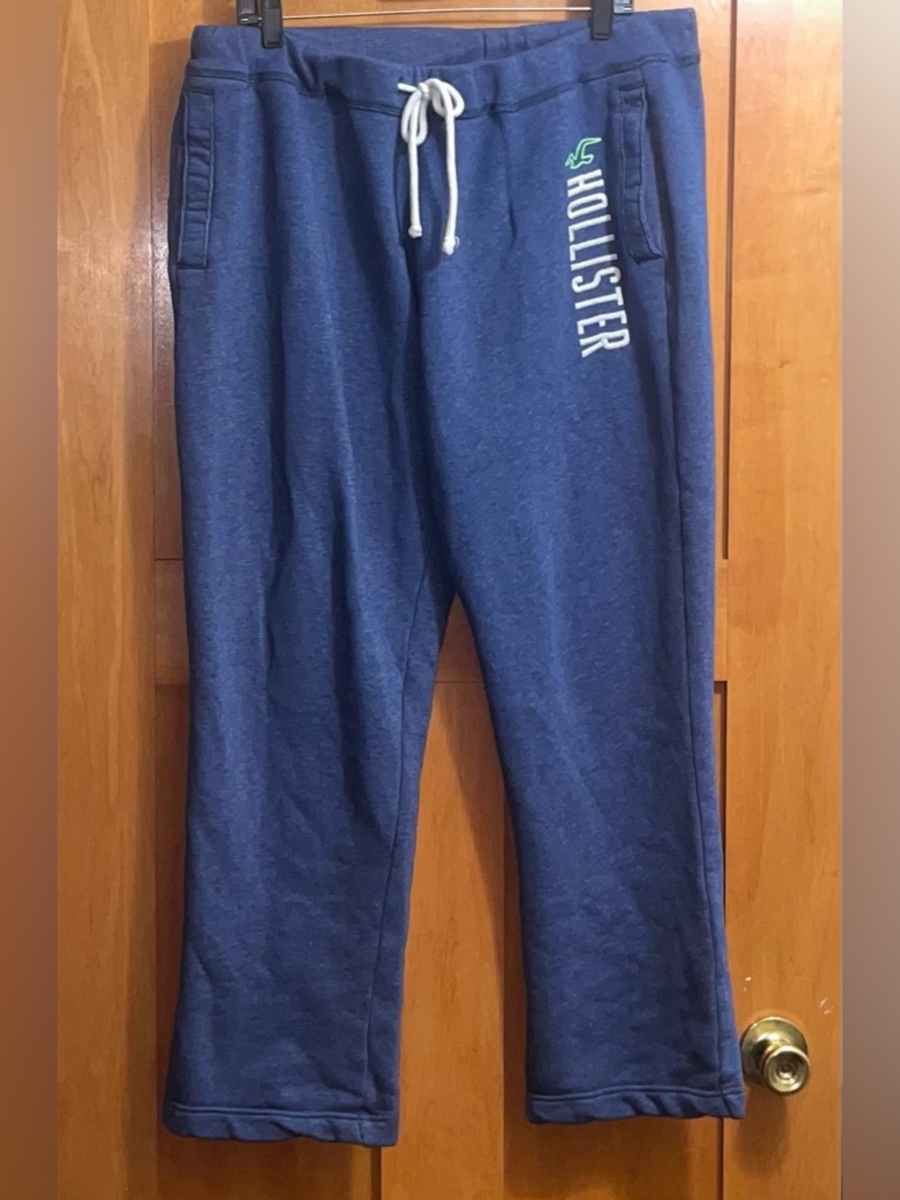 Hollister Vintage Y2K Women’s Blue Straight Leg Drawstring Lounge Sweatpants XL